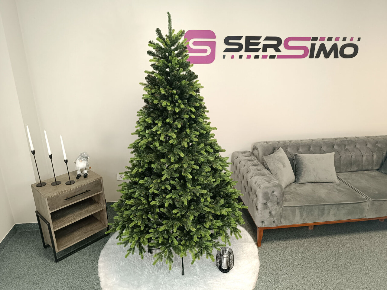 Brad artificial Christmas Deluxe by Sersimo, Carpati cu varfuri verzi, 2D+3D, 210cm — imaginea 13
