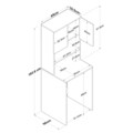 Dulap masina de spalat, Rani, KD101, 65x183.6x60 cm, PAL, Nuc / Antracit
