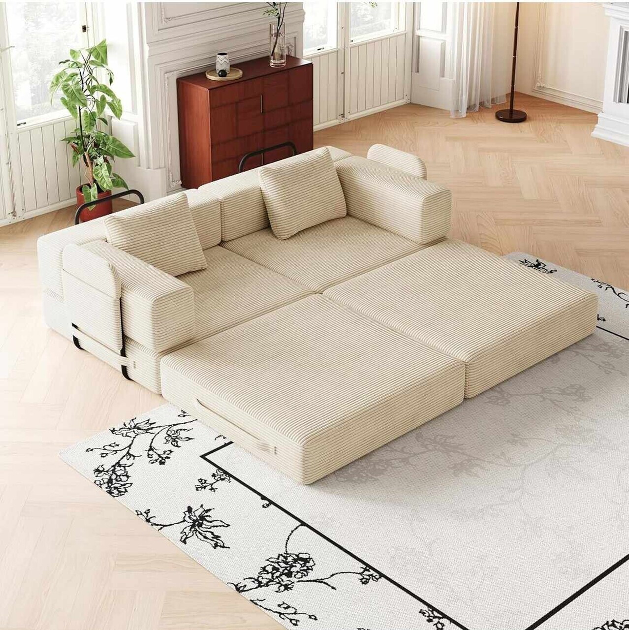 Canapea extensibila 3 locuri, Atelier del Sofa, 326NYR1154, Crem — imaginea 3
