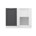 Dulap pentru bucatarie, Hanah Home, Minar, 105x72x56 cm, Alb / Antracit