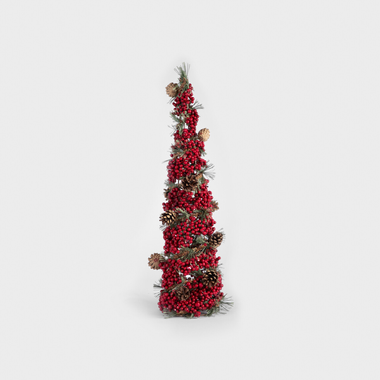 Brad artificial Lente, Homla, 60 cm, plastic, rosu - 1 | YEO