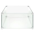 Kit pentru semineu Nolia, 48x48x25 cm, sticla, transparent