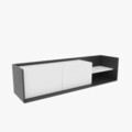 Comoda TV, Retricy, Krog, 160x35x36.8 cm, PAL, Antracit/Alb