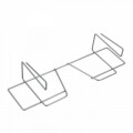 Suport folie aluminiu Double Roll Wrap, Metaltex, 12 x 9 x 33 cm, metal/ invelis din polytherm, argintiu
