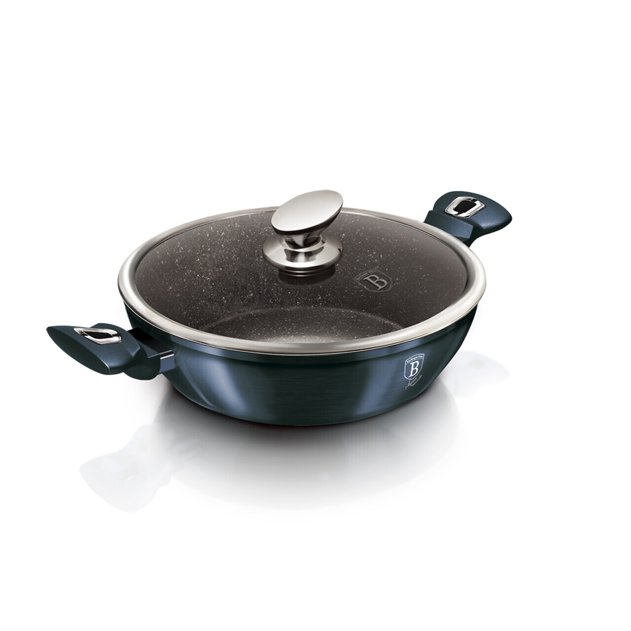 Oala cu capac Berlinger Haus, Aquamarine, 28 cm, 3.8 L, aluminiu forjat, blue - view 7