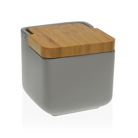 Recipient pentru sare bertie, versa, 11.7 x 11.7 x 11 cm, dolomit, gri