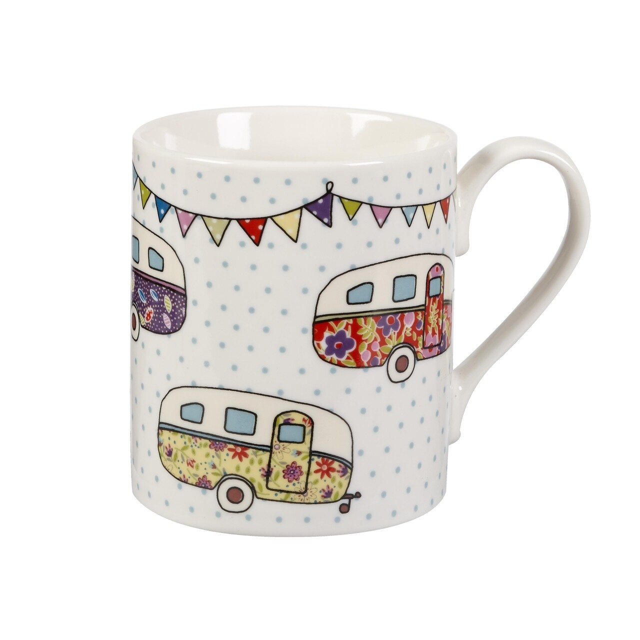 Set 4 Cani In Cutie Cadou, Caravan Festival, Churchill, Portelan Fine China, 250 Ml