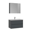 Set Dulap de Baie cu Chiuvetă și Oglindă (2 Piese), Hanah Home, Side 85 v2, Antracit mat