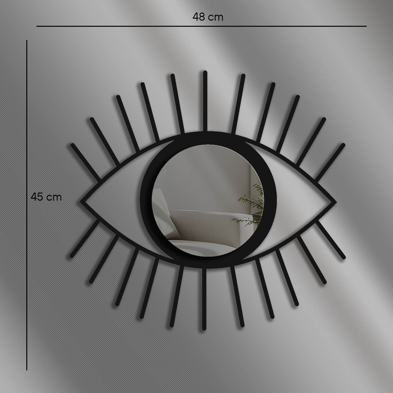 Oglinda decorativa, Ozgl523, Partea de jos: 100% EVA (Grosime: 10 mm), Afumat - view 3