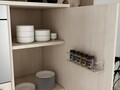 Raft de perete, Cerritos, Banyo Makyaj Rafı, Suport pentru condimente, Metal, Crom