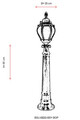 Lampadar de exterior, Avonni, 685AVN1331, Plastic ABS, Alb/Negru