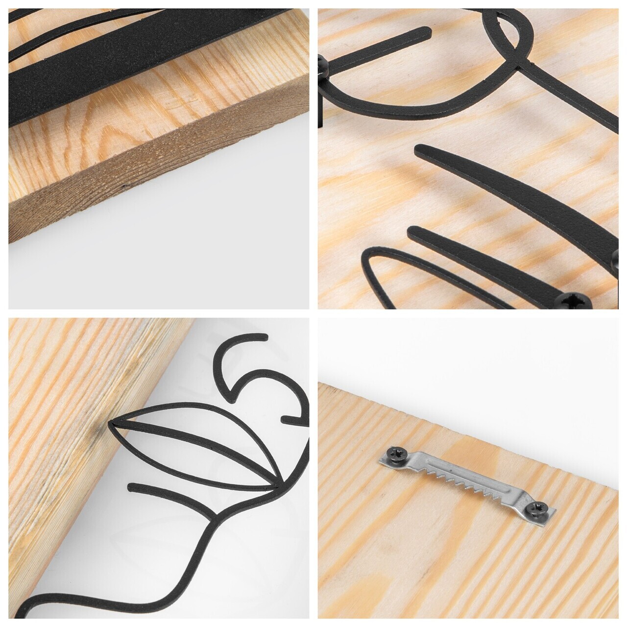 Decoratiune de perete, Aether, Cadru: Lemn (Grosime: 2 cm), Albastru/Negru — imaginea 6