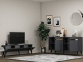 Set mobilier living, Olivia, Defne, PAL , Antracit / Aur
