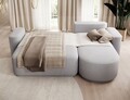 Coltar extensibil dreapta 4 locuri ELTAP, Aurumm, 285x180x92 cm, lemn/poliester, gri inchis