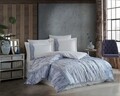 Lenjerie de pat pentru o persoana, 3 piese, 160x220 cm, 100% bumbac poplin, Hobby, Ventura, albastru
