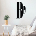 Decoratiune de perete, Be Special, metal, 50 x 29 cm, negru