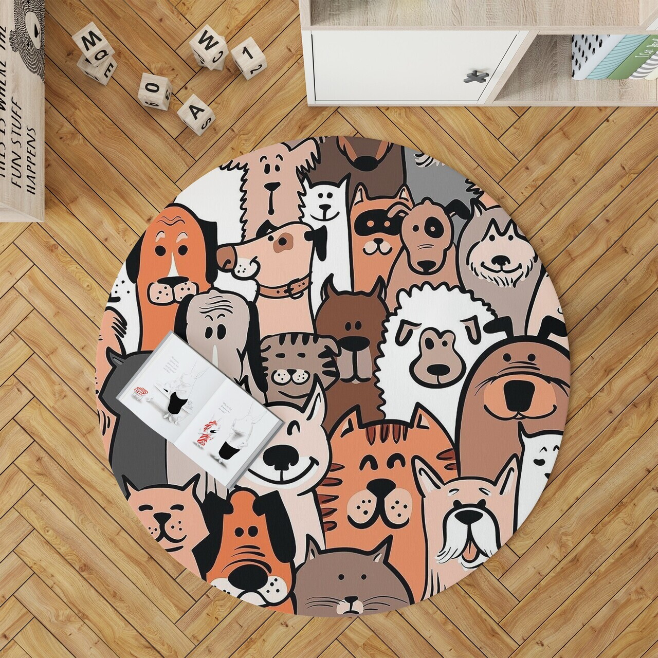 Covor, Woopamuk144, 140x140 cm, Bumbac/Poliester, Multicolor - view 2