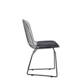 Scaun Industrial, Homla, 58x54x80 cm, metal/piele ecologica, negru