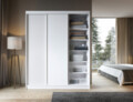 Dulap pentru haine cu oglinda ELTAP, Biancco III, 180x60x220 cm, MDF, alb