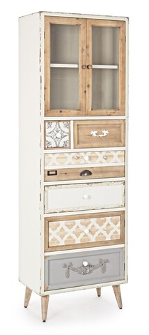 Vitrina Aurelie, Bizzotto, 60 x 35 x 183 cm, lemn de brad 183