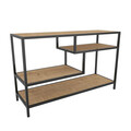 Comoda TV, Retricy, Robbins, 120x39x75 cm, PAL, Stejar / Negru