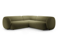 Coltar simetric 5 locuri, Kate, Micadoni, 252x252x76 cm, catifea, verde