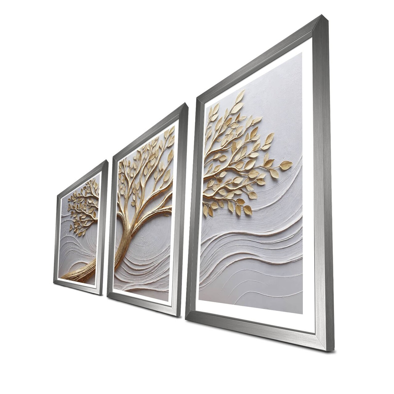 Set 3 tablouri decorative, 3Pantct-023, Cadru: 100% LEMN (Grosime: 1,9 cm), Multicolor - view 4