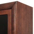 Vitrina cu 1 usa si 2 sertare, Luvru, L.60 l.50 H.190, mdf/pal/furnir de fag, maro