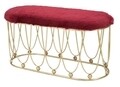 Bancheta Amelie Bordeaux, Mauro Ferretti, 91.5 x 40.5 x 46 cm, fier/poliester