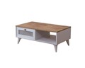 Masuta de cafea, Wolina, Calvin, 55x100x45 cm, MDF , Alb / Stejar