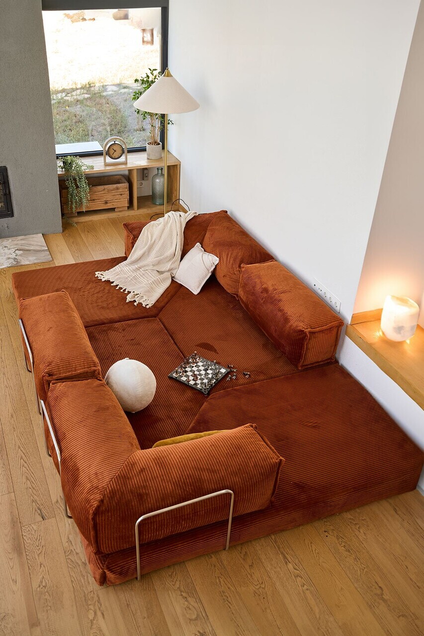 Coltar, Atelier del Sofa, 118FVL1401, Tesatura plus reiata, Caramiziu - view 6