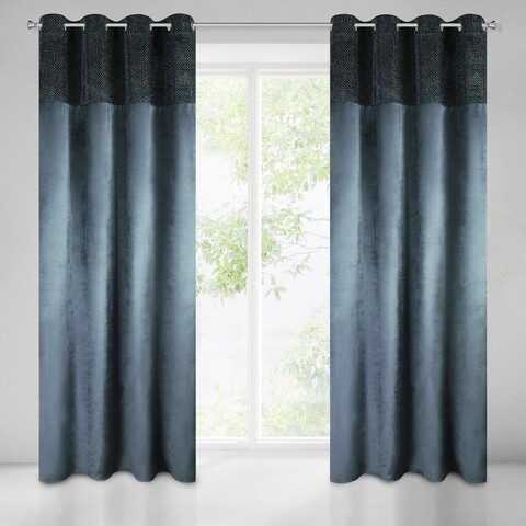 Draperie Eurofirany, Mady, 140×250 cm, catifea, albastru navy Eurofirany