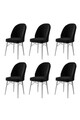 Set de scaune, Charlotte, Ritim, Metal, Alb/Negru