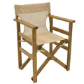 Set mobilier de gradina 5 piese Retto, Pakoworld, masa si 4 scaune, 100x60x71 cm, lemn masiv de fag/PVC perforat, maro