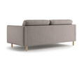 Canapea 3 locuri, Eden, Micadoni, 173x92x90 cm, catifea, gri beton