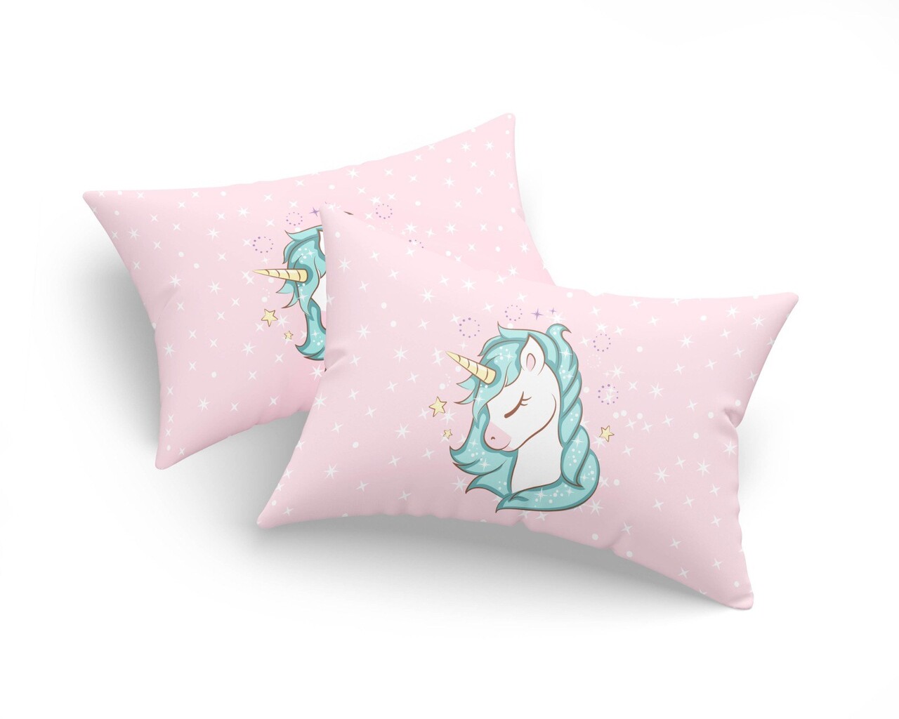 Set 2 fete de perna, Unicorn Dreams - Pink, Eponj Home, 65% bumbac/35% poliester