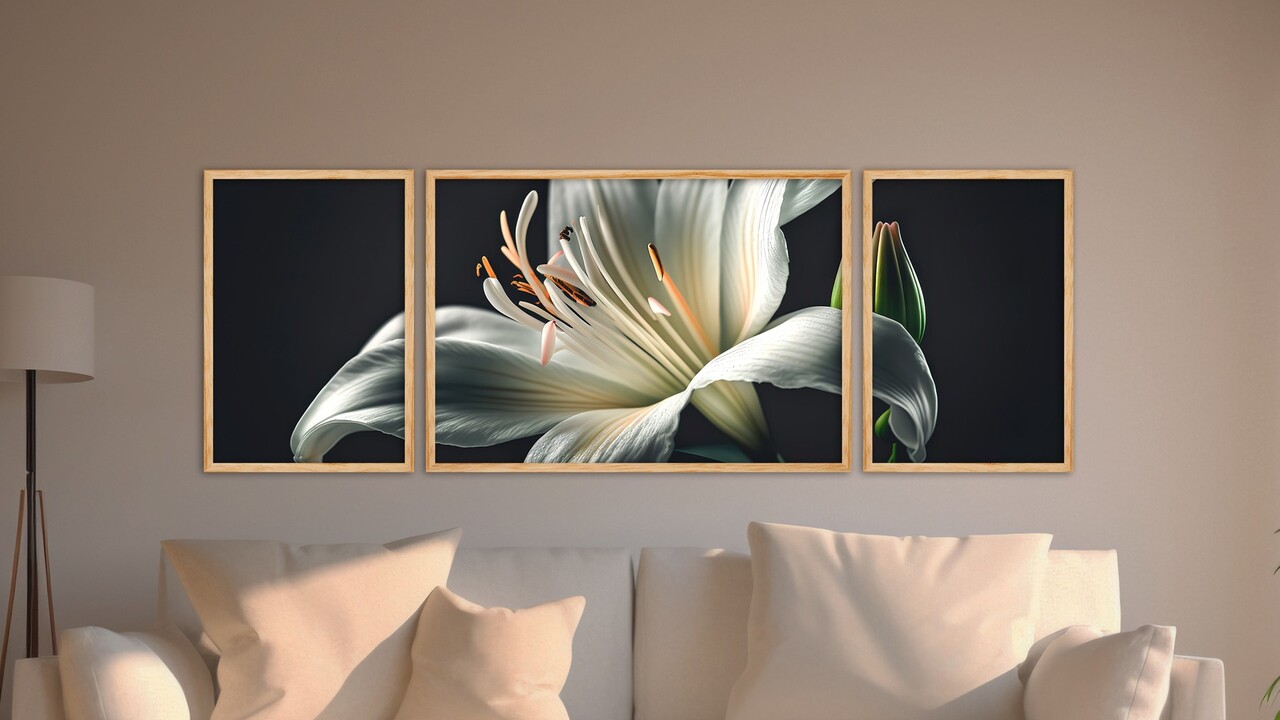 Set 3 tablouri decorative, Huhu309, Cadru: 100% LEMN MASIV (Grosime: 2 cm), Multicolor - view 2