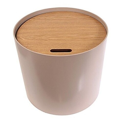 Masuta de cafea cu spatiu de depozitare, HD3820, 43x48 cm, MDF, bej