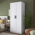 Dulap pentru haine, Hanah Home, BA297, 90x210x57.5 cm, Alb