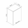 Dulap pentru bucatarie, Hanah Home, Minar, 50x72x37 cm, Alb / Antracit