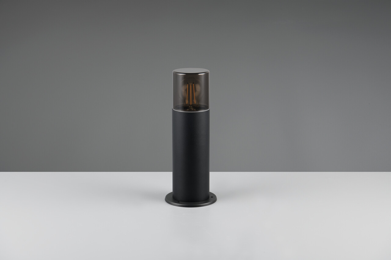 Lampadar de exterior Hoosic, TRIO, 12x30 cm, 28W, 1x E27, aluminiu, negru mat