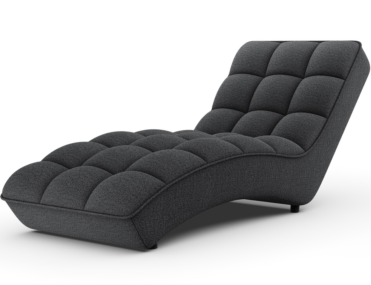 Sezlong living ELTAP, LOR-05ROY, Loren, 170x85x85 cm, poliester, gri inchis - view 4