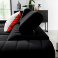 Coltar extensibil stanga 3 locuri ELTAP, LT-10VE, Grayson, 278x205x92 cm, lemn/poliester, negru