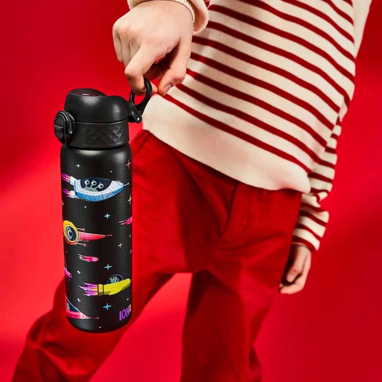 Sticla apa pentru copii Slim, inox, 600ml, Spaceships - Ion8 - view 7