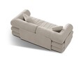 Canapea extensibila 3 locuri, Kemi, Cosmopolitan Design, 206x95x70 cm, catifea, bej