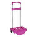 Troler pentru rucsac, Safta, Universal, 30 x 23 x 85 cm, otel/polipropilena, fucsia