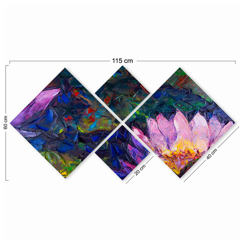 Set 4 tablouri decorative, 4MDF44613021, MDF, Imprimat UV, Multicolor