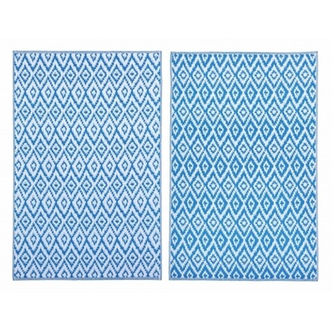 Poza Covor reversibil, Rhombus Blue-White, Bizzotto, 120x180 cm