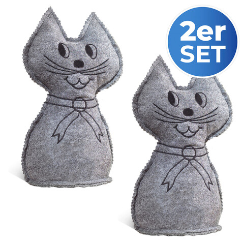 Dezumidificator Cat, Wenko, 12x13x27 cm, poliester, gri