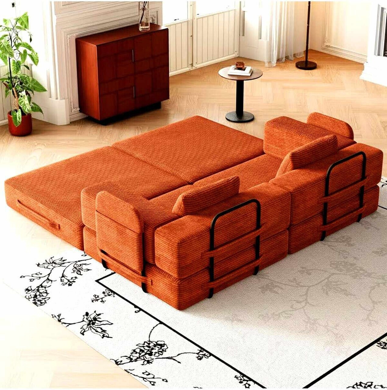 Canapea extensibila 3 locuri, Atelier del Sofa, 326NYR1155, Caramiziu — imaginea 3